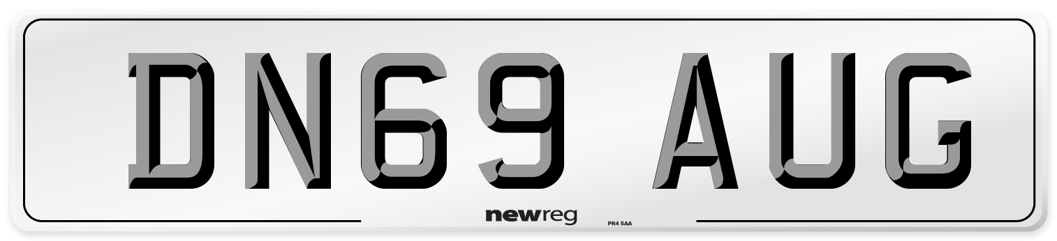DN69 AUG Number Plate from New Reg